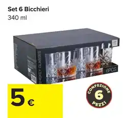 Carrefour Set 6 Bicchieri offerta