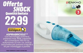 Eurospin Enkho aspirabriciole offerta