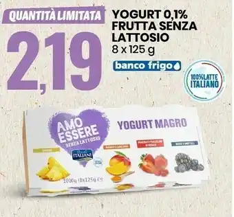 Eurospin Pascoli italiani yogurt 0,1% frutta senza lattosio offerta