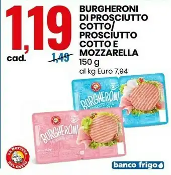Eurospin La bottega del gusto - burgheroni prosciutto cotto 150 g(ml) offerta