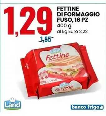 Eurospin Fettine di formaggio fuso 16 pz offerta