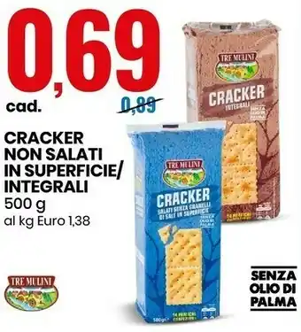 Eurospin Cracker non salati in superficie offerta