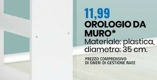 Eurospin Vicino a te orologio da muro offerta