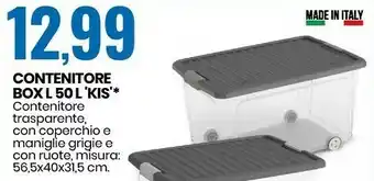 Eurospin Contenitore box l 50 l 'kis' offerta