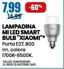 Eurospin Lampadina mi led smart bulb offerta