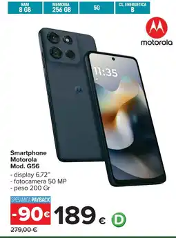 Carrefour Smartphone Motorola Mod. G56 offerta