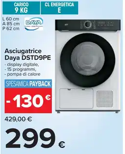 Carrefour Asciugatrice Daya DSTD9PE offerta