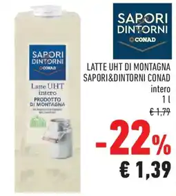 Conad Latte uht di montagna SAPORI&DINTORNI CONAD offerta