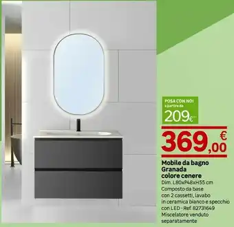 Leroy Merlin Mobile da bagno granada colore cenere offerta