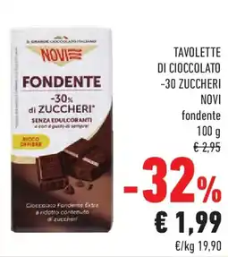 Conad Tavolette di cioccolato -30 zuccheri NOVI offerta