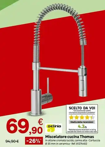 Miscelatore cucina thomas