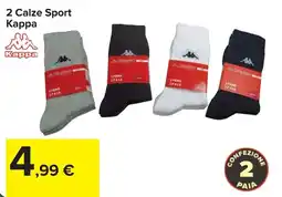 Carrefour 2 Calze Sport Kappa offerta