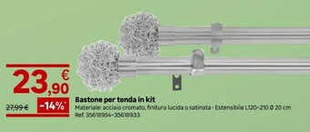 Leroy Merlin Bastone per tenda in kit offerta
