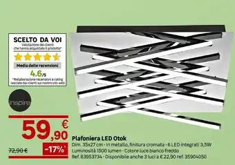 Leroy Merlin Plafoniera led otok offerta