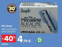 Carrefour Pile Simpl offerta
