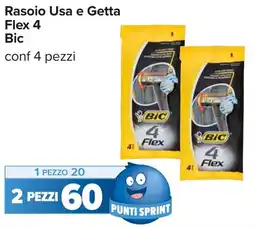 Carrefour Rasoio Usa e Getta Flex 4 Bic offerta
