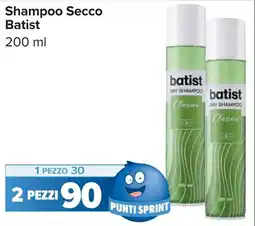 Carrefour Shampoo Secco Batist offerta