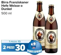 Carrefour Birra Franziskaner Hefe Weisse o Dunkel offerta