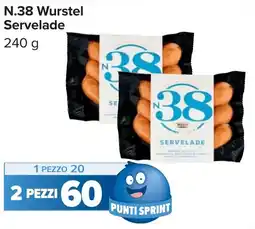 Carrefour N.38 Wurstel Servelade offerta