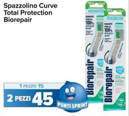 Carrefour Spazzolino Curve Total Protection Biorepair offerta