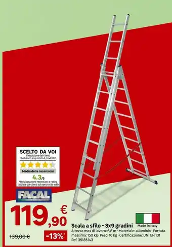 Leroy Merlin Scala a sfilo - 3x9 gradini offerta