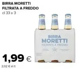 Oasi Birra moretti filtrata a freddo offerta
