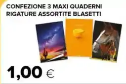 Oasi Confezione 3 maxi quaderni rigature assortite blasetti offerta