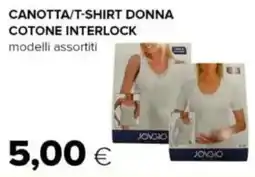 Oasi Canotta/t-shirt donna cotone interlock offerta