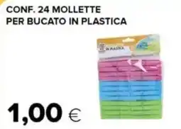 Oasi Conf. 24 mollette per bucato in plastica offerta