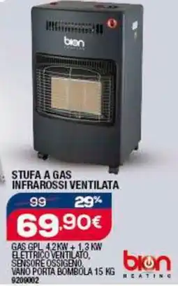 Bricofer Stufa a gas infrar bion offerta