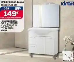 Bricofer Idrak mobile bagno tokyo 85x35xh.75 cm offerta