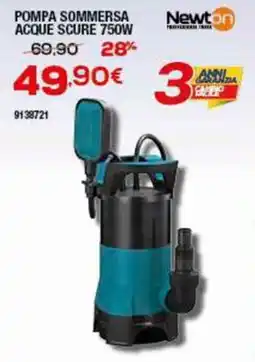 Bricofer Pompa sommersa acque scure 750W Newton offerta