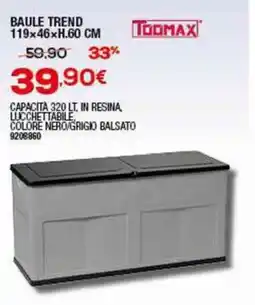Bricofer Baule trend 119x46xh.60 cm TOOMAX offerta