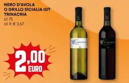 Pam Nero d'avola o grillo sicialia igt TRINACRIA offerta