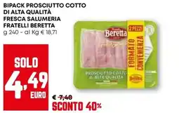 Pam Bipack prosciutto cotto di alta qualità fresca salumeria fratelli BERETTA offerta