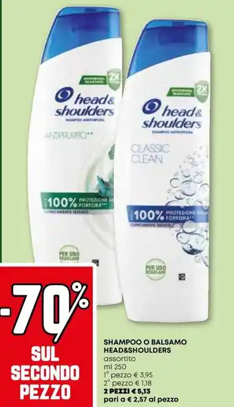 Shampoo o balsamo HEAD&SHOULDERS 2 pezzi