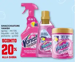 Pam Smacchiatore VANISH spray-liquido-polvere offerta