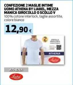 Coop CONFEZIONE 2 MAGLIE INTIME UOMO ATHENA BY LIABEL offerta