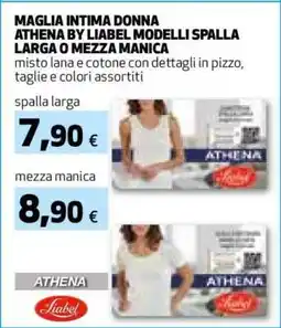 Coop MAGLIA INTIMA DONNA ATHENA BY LIABEL MODELLI SPALLA LARGA offerta