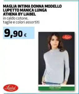 Coop MAGLIA INTIMA DONNA MODELLO LUPETTO MANICA LUNGA ATHENA BY LIABEL offerta