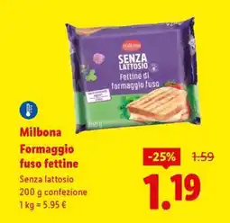 Lidl Milbona Formaggio fuso fettine offerta