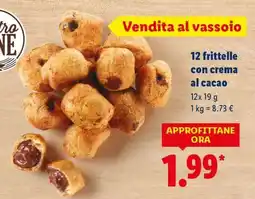 Lidl 12 frittelle con crema al cacao offerta
