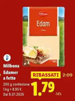 Lidl Milbona Edamer a fette offerta