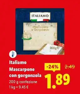 Lidl Italiano Mascarpone con gorgonzola offerta