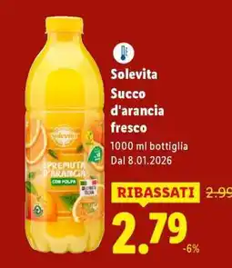 Lidl Solevita Succo d'arancia fresco offerta