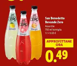 Lidl San Benedetto Bevande Zero offerta