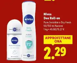 Lidl Nivea Deo Roll-On offerta