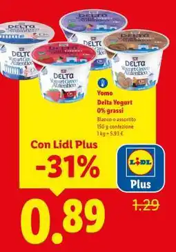 Lidl Yomo Delta Yogurt 0% grassi offerta
