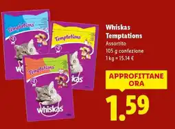 Lidl WHISKAS Temptations offerta