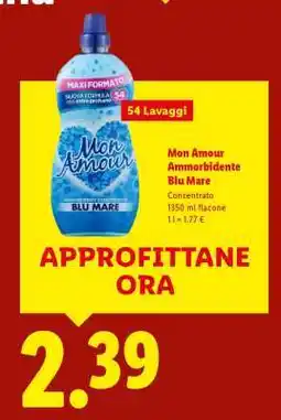 Lidl MON AMOUR AMMORBIDENTE BLU MARE offerta